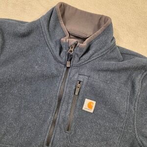 Carhartt Dalton Half Zip Fleece Pullover Mens Large Blue 103831-981 Jacket